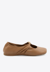 Loewe Petal Toe Ballet Flats Brown L815466X46--3980