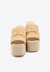 Gucci 105 Monogram Wedge Sandals Beige 855052-AADWE-9702