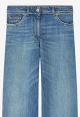 Versace Raw Cut Frayed Jeans Blue 1023064-1A17046-1D800