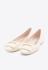 Roger Vivier U Look Patent Leather Ballet Flats Cream RVW66834910-D1P-C019