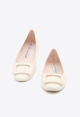 Roger Vivier U Look Patent Leather Ballet Flats Cream RVW66834910-D1P-C019