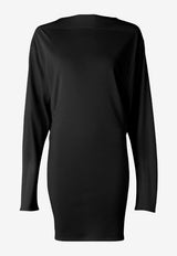 Jacquemus Mistral Draped Mini Dress Black DRW00823A-J00253-990