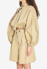 Zimmermann Drawn Rebellion Cropped Top Beige 6916TC261--BEG
