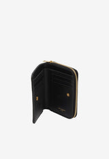 Saint Laurent Cassandre Matelassé Compact Wallet Black 668288-BOW01-1000