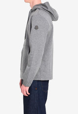 Moncler Logo Patch Hooded Sweatshirts Gray L10918G00024-89B5F-987