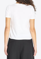 Chloé Logo Print Slim T-shirt White CH26SJH08197--101