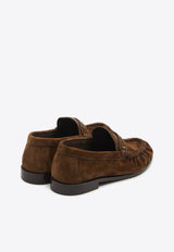 Saint Laurent Le Loafer Suede Loafers Brown 818908-27DTT-2319