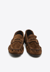 Saint Laurent Le Loafer Suede Loafers Brown 818908-27DTT-2319