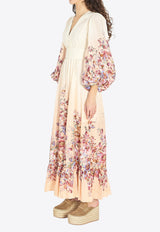 Zimmermann Awaken Plunge Maxi Dress Multicolor 6875DRS261--IVF