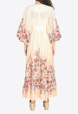 Zimmermann Awaken Plunge Maxi Dress Multicolor 6875DRS261--IVF