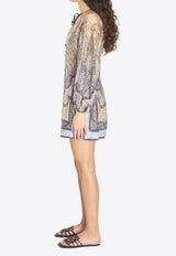 Zimmermann Wanderlust Tapestry Mini Dress Multicolor 5807DRS262--TPBL