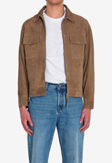 Arma Kale Suede Jacket Brown 002G261015--SOIL