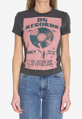 Dolce & Gabbana DG Records Print T-shirt Gray F8V81T-GDDPH-N9833