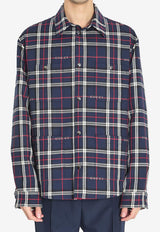 Gucci Quilted Check Overshirt Blue 853013-ZAUAC-4069