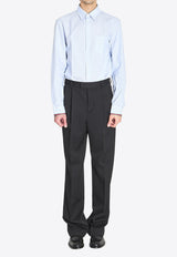 Gucci Web Stripe Buttoned Shirt Blue 852707-ZAS5W-4305