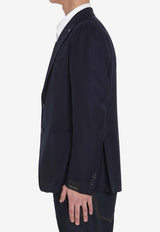 Tagliatore Single-Breasted Wool Blazer Blue 1SMC22K0-60069-B5040