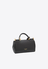 Dolce & Gabbana Mini My Sicily Calf Leather Top Handle Bag Black BB7864-B7321-80999