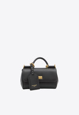 Dolce & Gabbana Mini My Sicily Calf Leather Top Handle Bag Black BB7864-B7321-80999