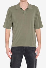 Roberto Collina Ribbed Knit Polo T-shirt Green 261MYA11024--24