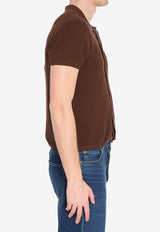 Versace Ribbed Knit Shirt Brown 1023554-1A17407-1N890