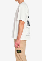 Stone Island Graphic Print Oversized T-shirt White L1S152100002-S0364-V0001