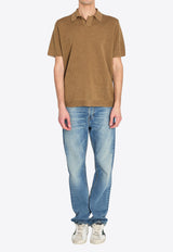 Roberto Collina Ribbed Knit Polo T-shirt Khaki 261MYA20124--60