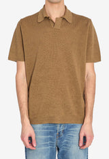 Roberto Collina Ribbed Knit Polo T-shirt Khaki 261MYA20124--60