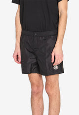 Moncler Logo Patch Swim Shorts Black L10912C00005-599JK-999