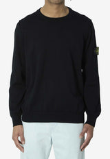 Stone Island Logo Patch Crewneck Sweater Black L1S155100053-S00B2-V0029