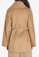Max Mara Abilita Shawl Coat with Belt Camel 2611081031600-10611-001
