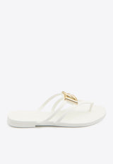 Dolce & Gabbana DG Logo Thong Sandals White CW2418-AY817-80001