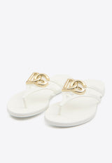Dolce & Gabbana DG Logo Thong Sandals White CW2418-AY817-80001