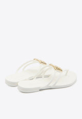 Dolce & Gabbana DG Logo Thong Sandals White CW2418-AY817-80001