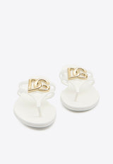 Dolce & Gabbana DG Logo Thong Sandals White CW2418-AY817-80001