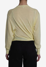 Loewe Wool V-neck Sweater Yellow S540Y14KHD--8140