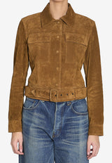 Saint Laurent Vintage Suede Leather Jacket Brown 860867-YC2AY-2104