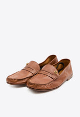 Versace Medusa Calf Leather Loafers Brown 1023431-1A17346-1N87J