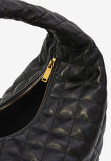 Saint Laurent Icare Quilted Nappa Hobo Bag Black 858160-AAANG-1000
