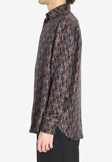 Fendi Fendinity Print Long-Sleeved Silk Shirt Multicolor FS1319-AVDB-F1TRS