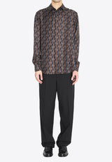 Fendi Fendinity Print Long-Sleeved Silk Shirt Multicolor FS1319-AVDB-F1TRS
