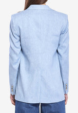 Tagliatore Single-Breasted Stretch Blazer Blue JBERTHA-340297-EI819