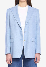 Tagliatore Single-Breasted Stretch Blazer Blue JBERTHA-340297-EI819