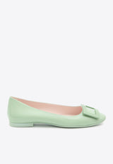 Roger Vivier U Look Patent Leather Ballet Flats Green RVW66834910-D1P-PT033