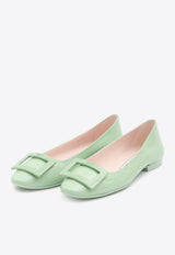 Roger Vivier U Look Patent Leather Ballet Flats Green RVW66834910-D1P-PT033