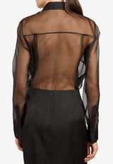 Federica Tosi Silk Buttoned Shirt Black 41108-409-29