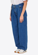 Loewe Wide-Leg Cargo Jeans Blue S540Y11XA8--5140