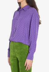 Gucci Monogram Silk Shirt Purple 837168-Z7ATQ7-5007