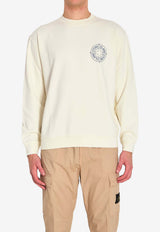 Stone Island Compass Print Sweatshirt Cream L1S156100001-S0283-V00093