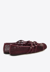 Gucci Horsebit Mesh Ballet Flats Red 835077-FAEQZ-6207