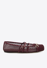 Gucci Horsebit Mesh Ballet Flats Red 835077-FAEQZ-6207